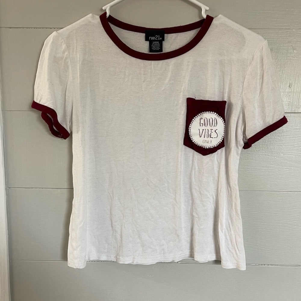 Rue 21 | Good Vibes Crop Top Size Large